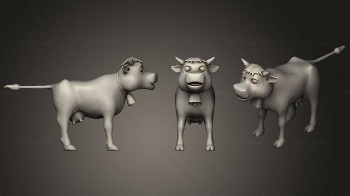 Игрушки (Мультяшная корова, TOYS_0457) 3D модель для ЧПУ станка